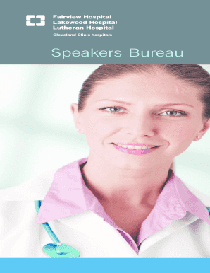 Cleveland Clinic Speakers Bureau Form