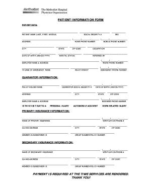 Methodistorthopedicscom Form