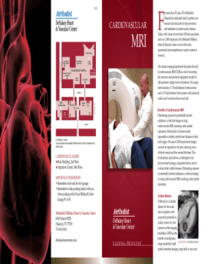 Cardiac Mri Brochure for Patients Form