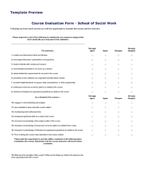 Course Evaluation Form