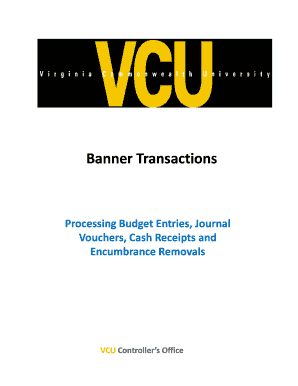 Banner Transactions University Controller&#039;s Office  Form