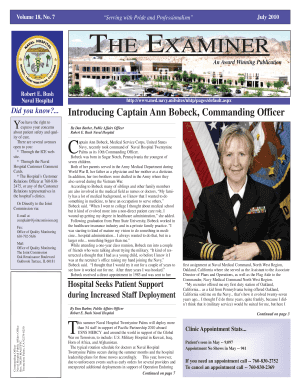 July Examiner Web Edition PDF Navy Medicine U S Navy Med Navy  Form