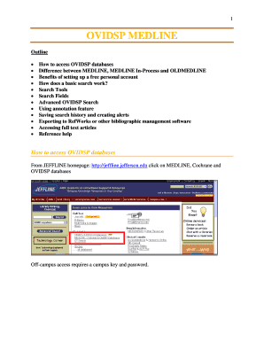 OVIDSP MEDLINE JEFFLINE Thomas Jefferson University Jeffline Jefferson  Form