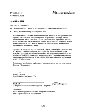 Va Memorandum Template  Form