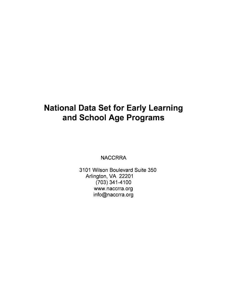 National CCR&amp;R Standardized Data Set Mass Gov Mass  Form