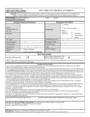 New York City Housing Authority Employer Form