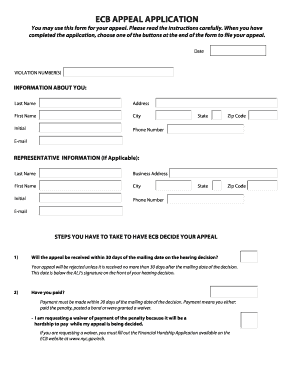 Nyls Ecb Appeals Form