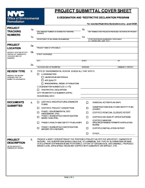 Submittal Cover Sheet  Form