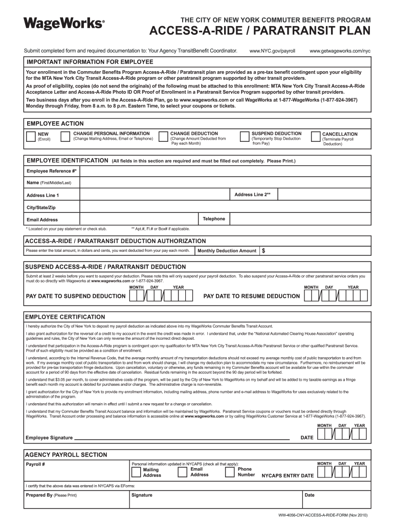 Access a Ride Application PDF  Form