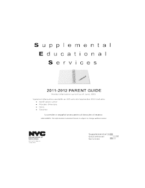 PARENT GUIDE New York City Department of Schools Nyc  Form