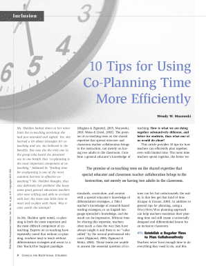 10 Tips for Using Co Planning Time More Efficiently  Form