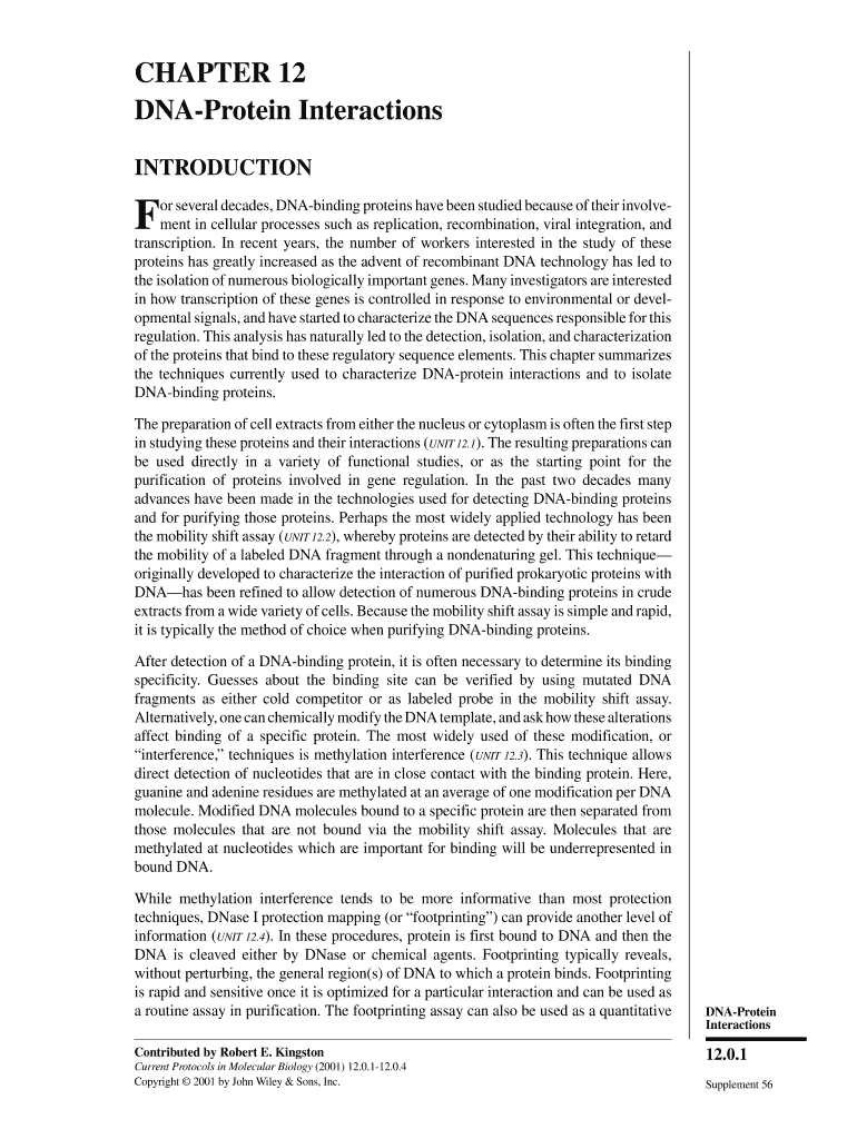 Purification Of Sequence Specific DNA Binding Proteins By Affinity Sun Purification of sequence specific dna binding proteins by affinity sun