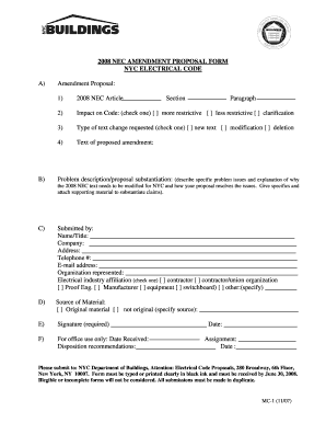 Nyc Electrical Code PDF  Form