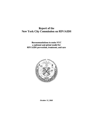 Report of the New York City Commission on HIVAIDS NYC Gov Nyc  Form