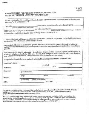 Johns Hopkins Fmla  Form