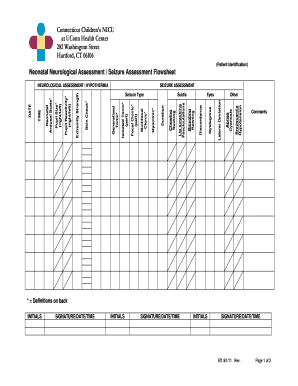 Neuro Check Sheet  Form