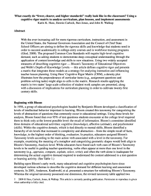 What Exactly Do Fewer Clearer and Higher Standards Really Look Like in the Classroom Form