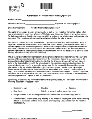 Laryngoscopy Consent Form