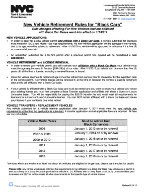 Tlc for Hire Vehicle Permit  Form