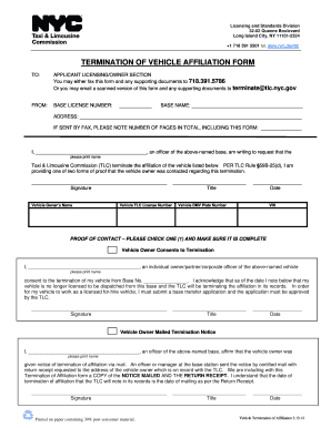 Tlc for Hire Vehicle Permit  Form