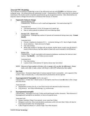 Abnormal Wbc Morphology PDF  Form