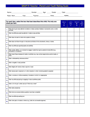 Snap Adhd  Form