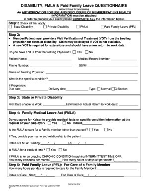 Leave Questionnaire Form