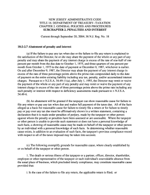 Nj Tax Penalty Abatement Letter Sample  Form