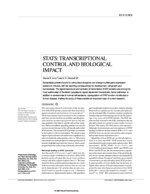 STATS TRANSCRIPTIONAL CONTROL and BIOLOGICAL IMPACT  Form