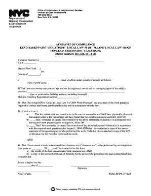 Affidavitwithplaint Form