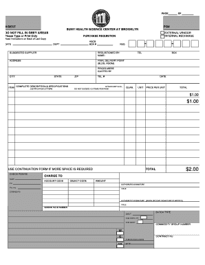 Purchase Requisition Form Microsoft Word
