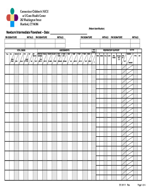 Nicu Report Sheet - Fill Out and Sign Printable PDF Template | signNow