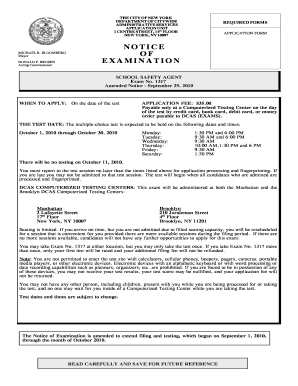 Nyc School Safety Agent Practice Exam  Form