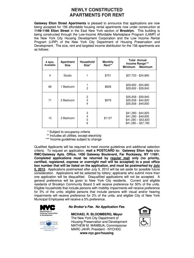 Gateway Housing Application Form