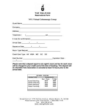 Reservation Form