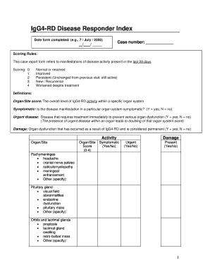 Igg4 Responder Index  Form