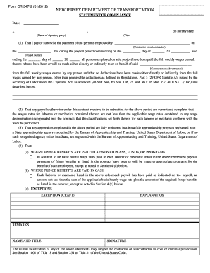 Njdot Cr 347 Form