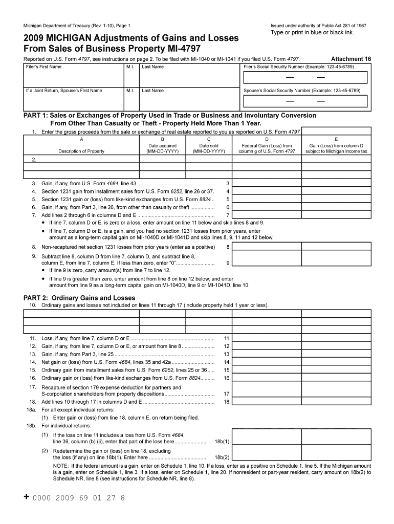 1 10, Page 1 Issued under Authority of Public Act 281 of 1967  Form