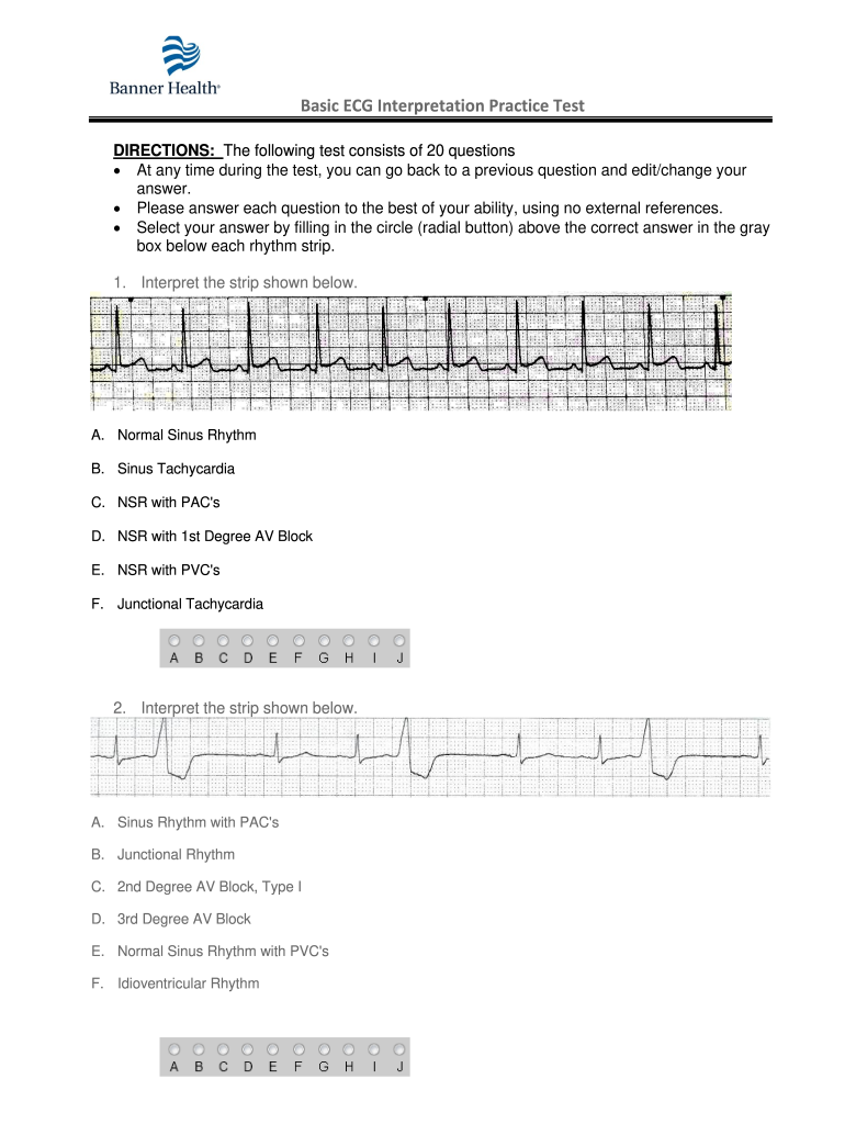 Practice Ekg Strips  Form