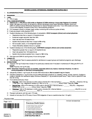 Printable Ciwa Scale  Form