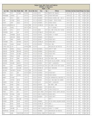 Douglas County Oregon Parole and Probation List  Form