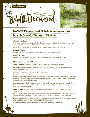 Bewilderwood Risk Assessment  Form