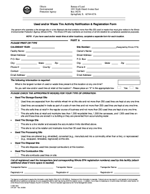  Used Tire Transportation Registration Application Illinois DOCX 2006