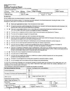 1 Cov Pg, DOC Northwestern Michigan College Financial Report, June 30, Michigan  Form