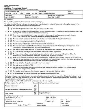 City of Roseville, Michigan Michigan  Form