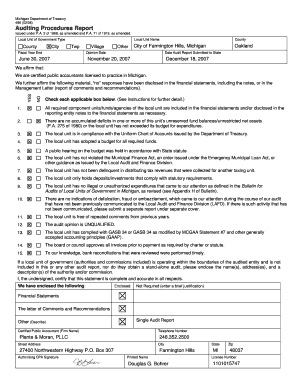 City of Farmington Hills, Michigan Michigan  Form