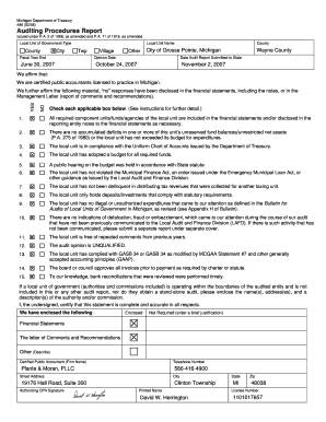 City of Grosse Pointe, Michigan Michigan  Form