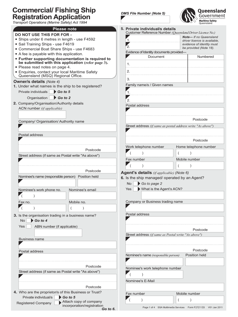 Electrical Inspection Statement for Commercial Fishing Ships  Form