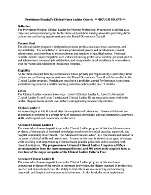 Providence Portland Clinical Ladder  Form