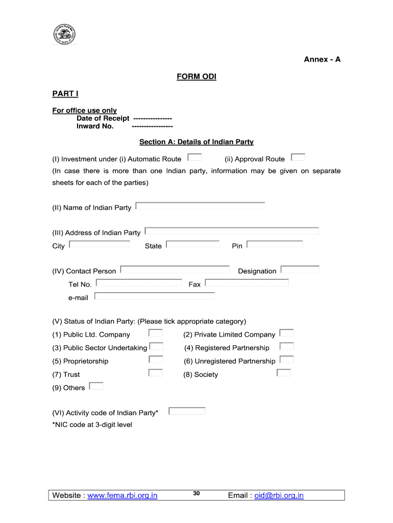 Get and Sign Form Odi